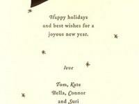 Katie Holmes&acute; Christmas card