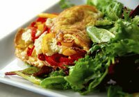 Mixed pepper omlette
