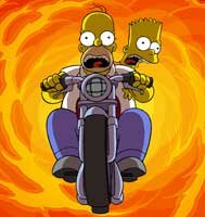 Homer and Bart escape death in The Simpsons Movie